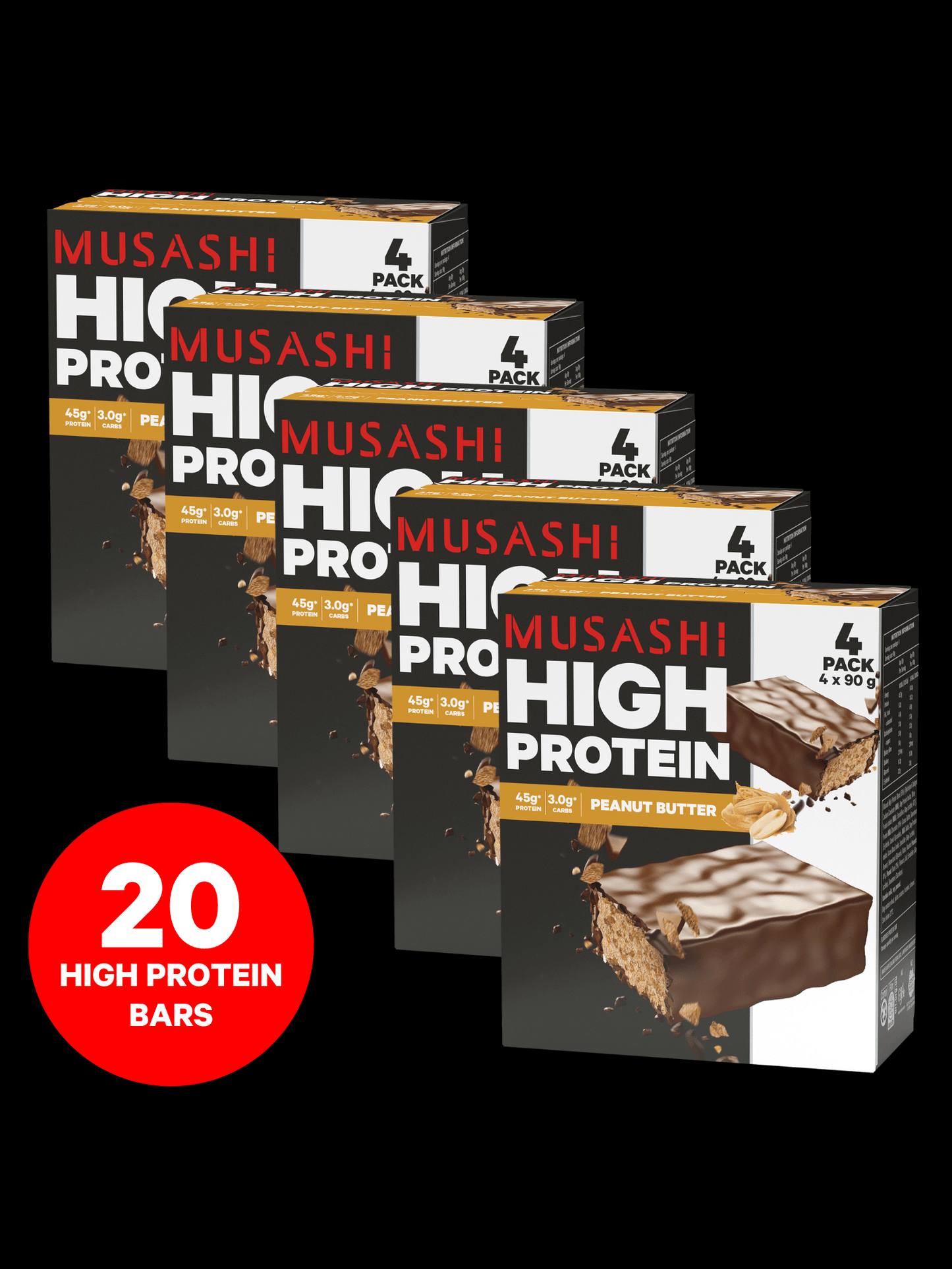 High Protein Bar Multipacks x 5 (Total 20 Bars)